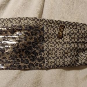 Coach leopard sequins scarf